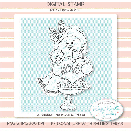 Twinkle Berry Love Digi Stamp