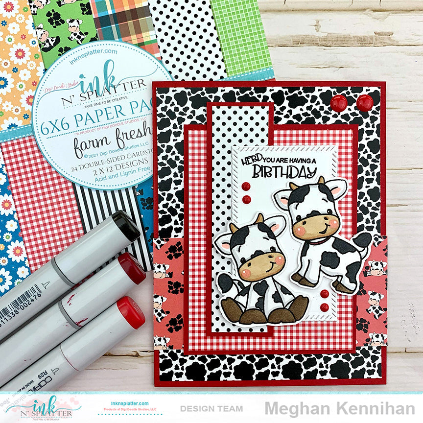 Farm Fresh Digi Doodles 6x6 Digi Paper Pack