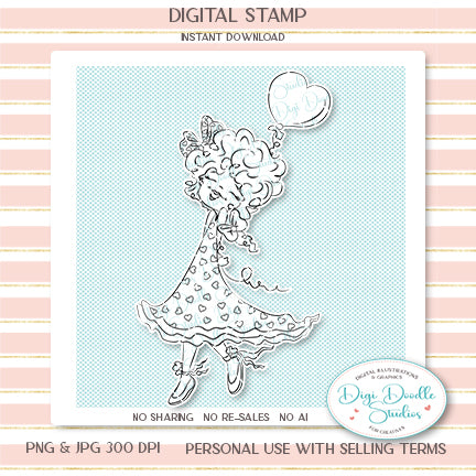 Valentine Stroll Digi Stamps
