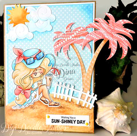 Vivienne Beach Girl Digi Stamp