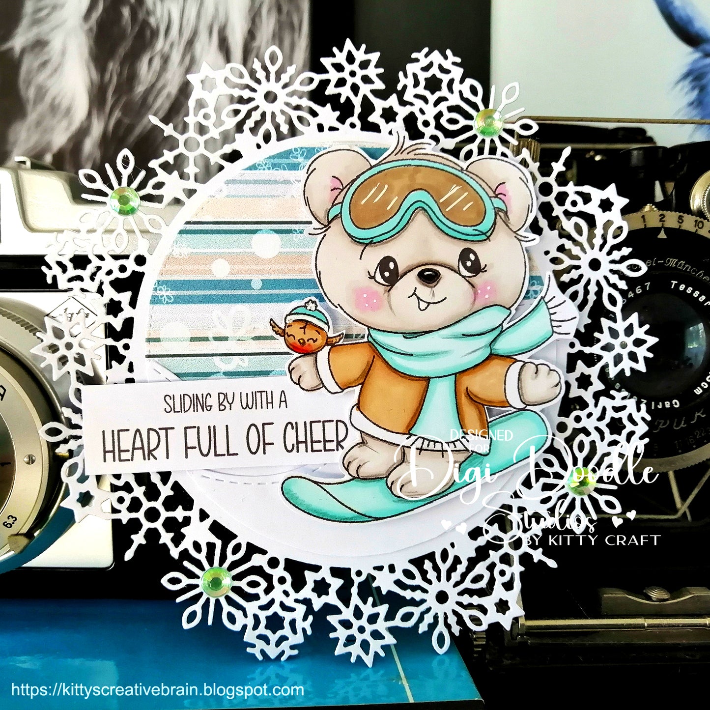 Zoomer Bear & Tilly Digi Stamp