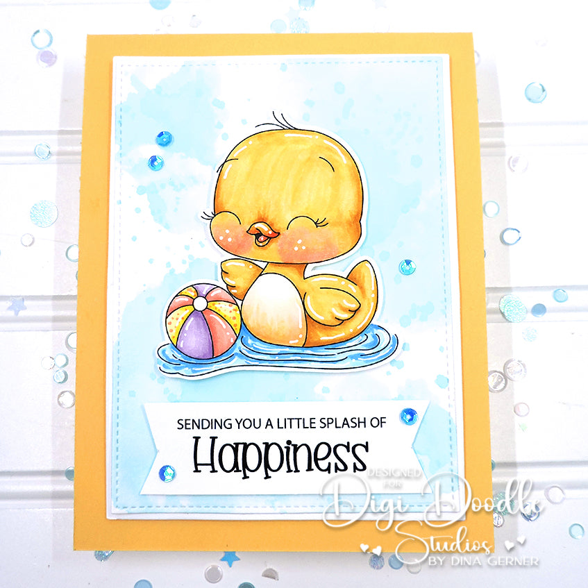 Sunny Splash Duckling Digi Stamp