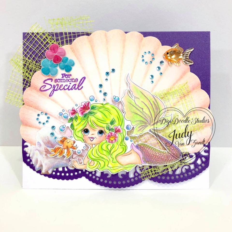Amatheia Mermaid Digi Stamp