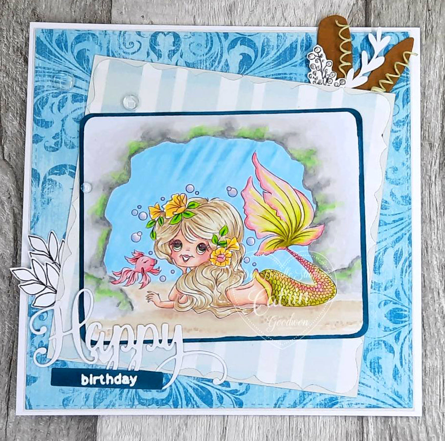 Amatheia Mermaid Digi Stamp