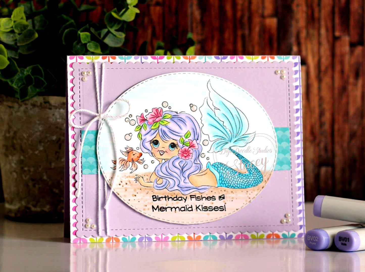 Amatheia Mermaid Digi Stamp