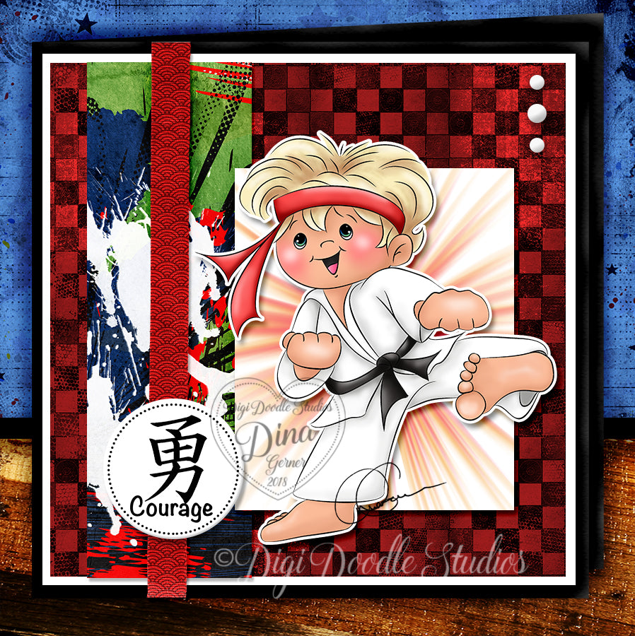 Bobby Martial Arts Boy Digi Stamp