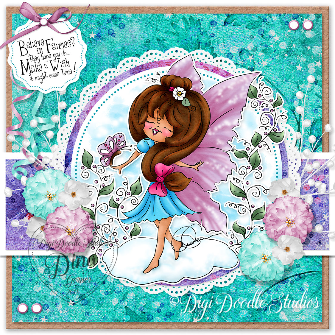 Digi Doodles Pixie Dust 8x8 Digital Paper