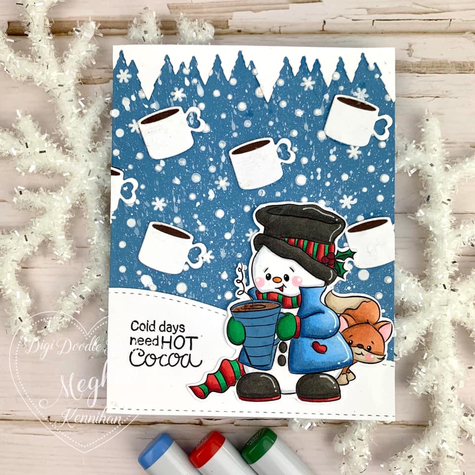 Cocoa Charlie Freeze Snowman Digi Stamp