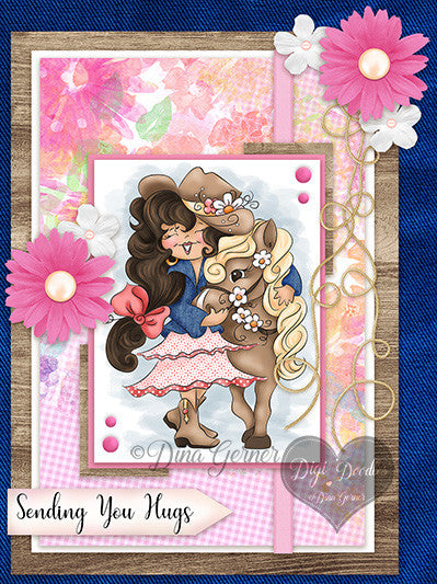 Cowgirl Up Digi Stamp
