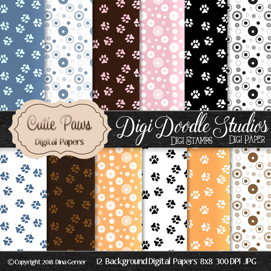 Cutie Paws Background Paper