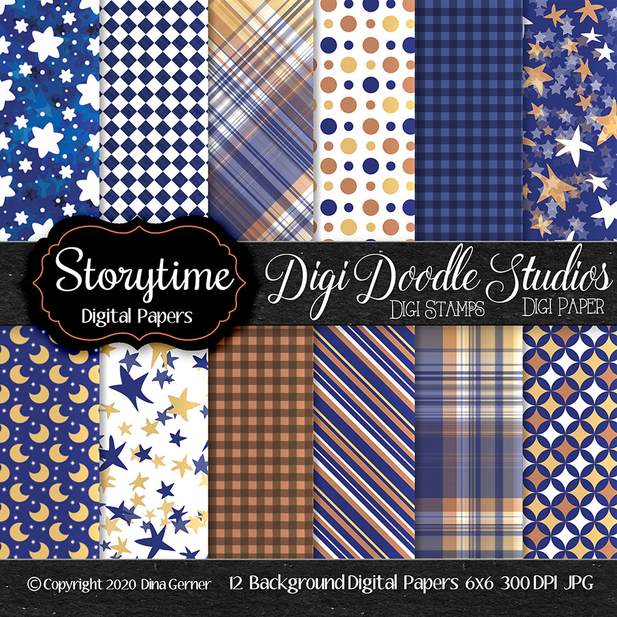 Storytime Digi Doodles 6x6 Digi Paper Pack