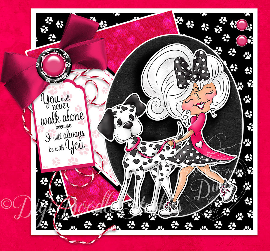 Daisy & Darby Dalmatian Digi Stamp