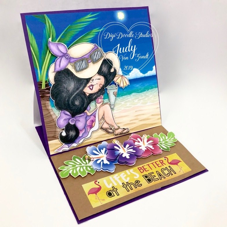 Vivienne Beach Girl Digi Stamp