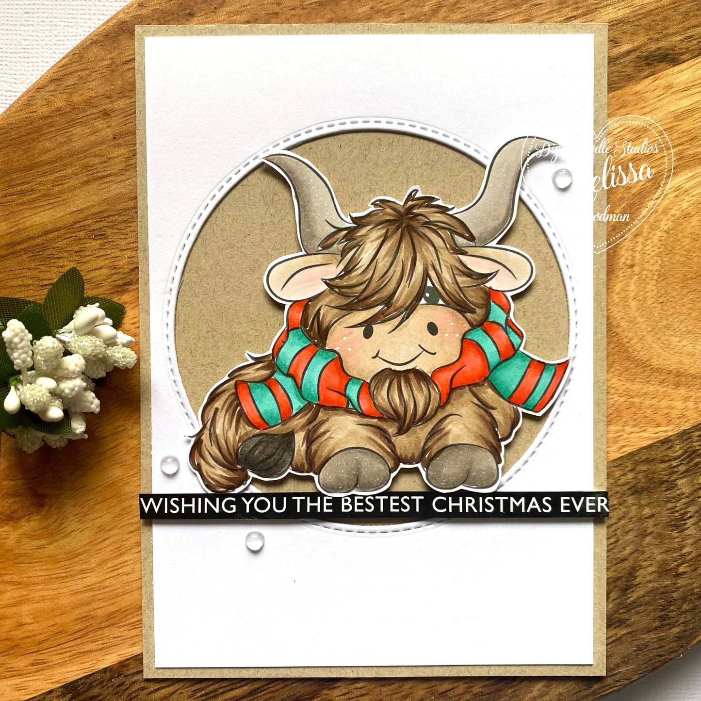 Highland Finn Scottish Highland Cow Digi Stamp