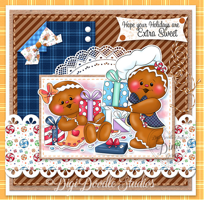 Jacks Ginger & Ginger Spice's Christmas Day Digi Stamp