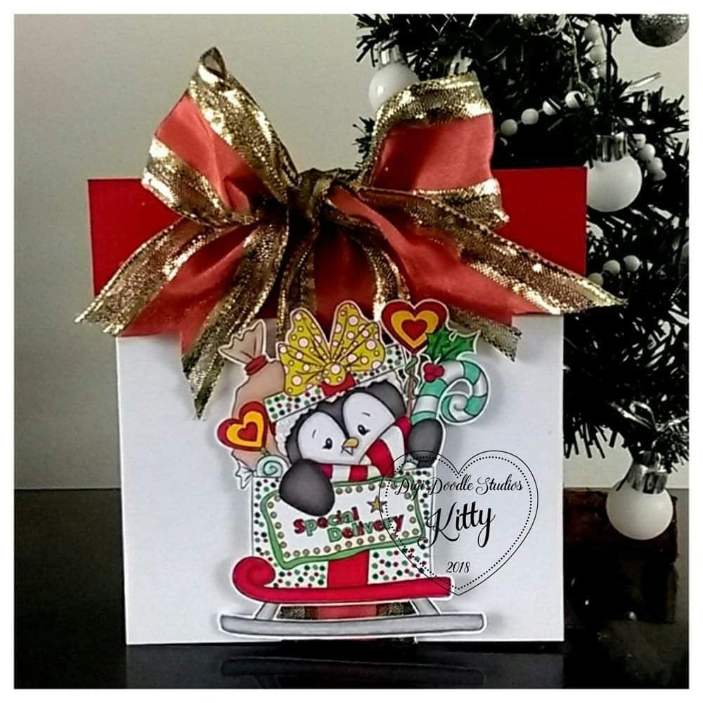 Penguin Wobbles Special Delivery Digi Stamp