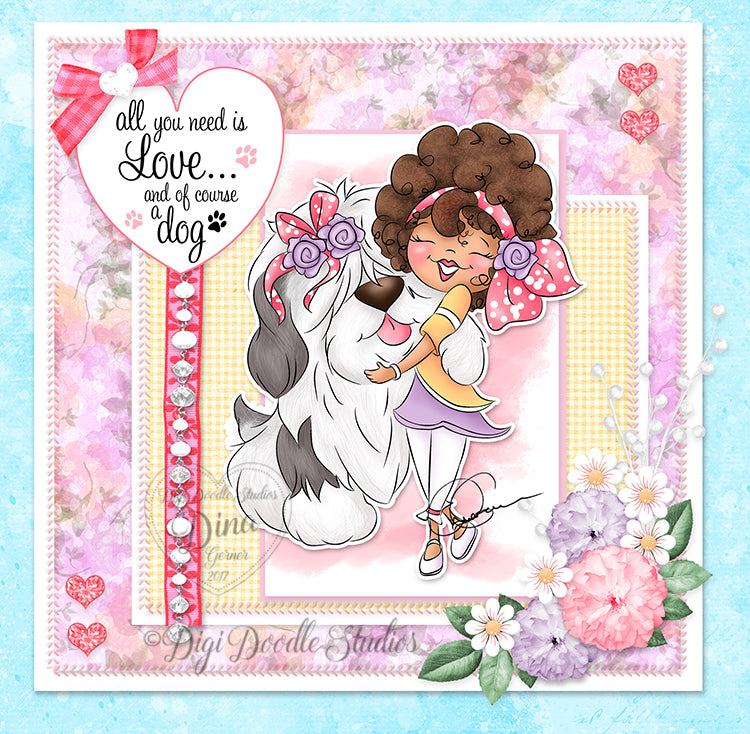Jade& Skye Sheep Dog Digi Stamp