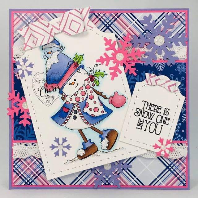Jolly Ol' Sparky Snowman Digi Stamp