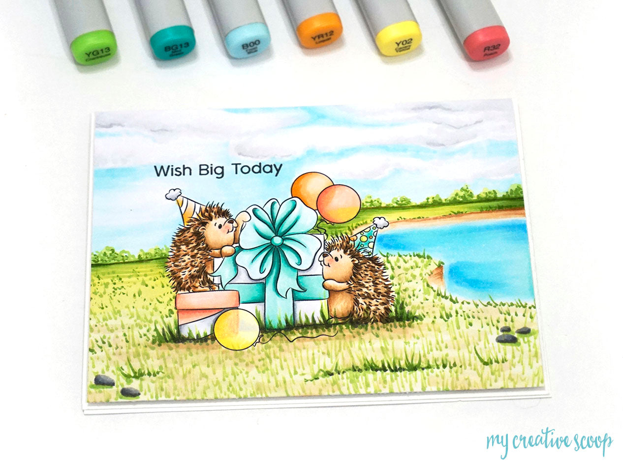 Hedgie Party Digi Stamp