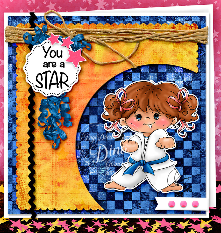 Joanie Martial Arts Girl Digi Stamp