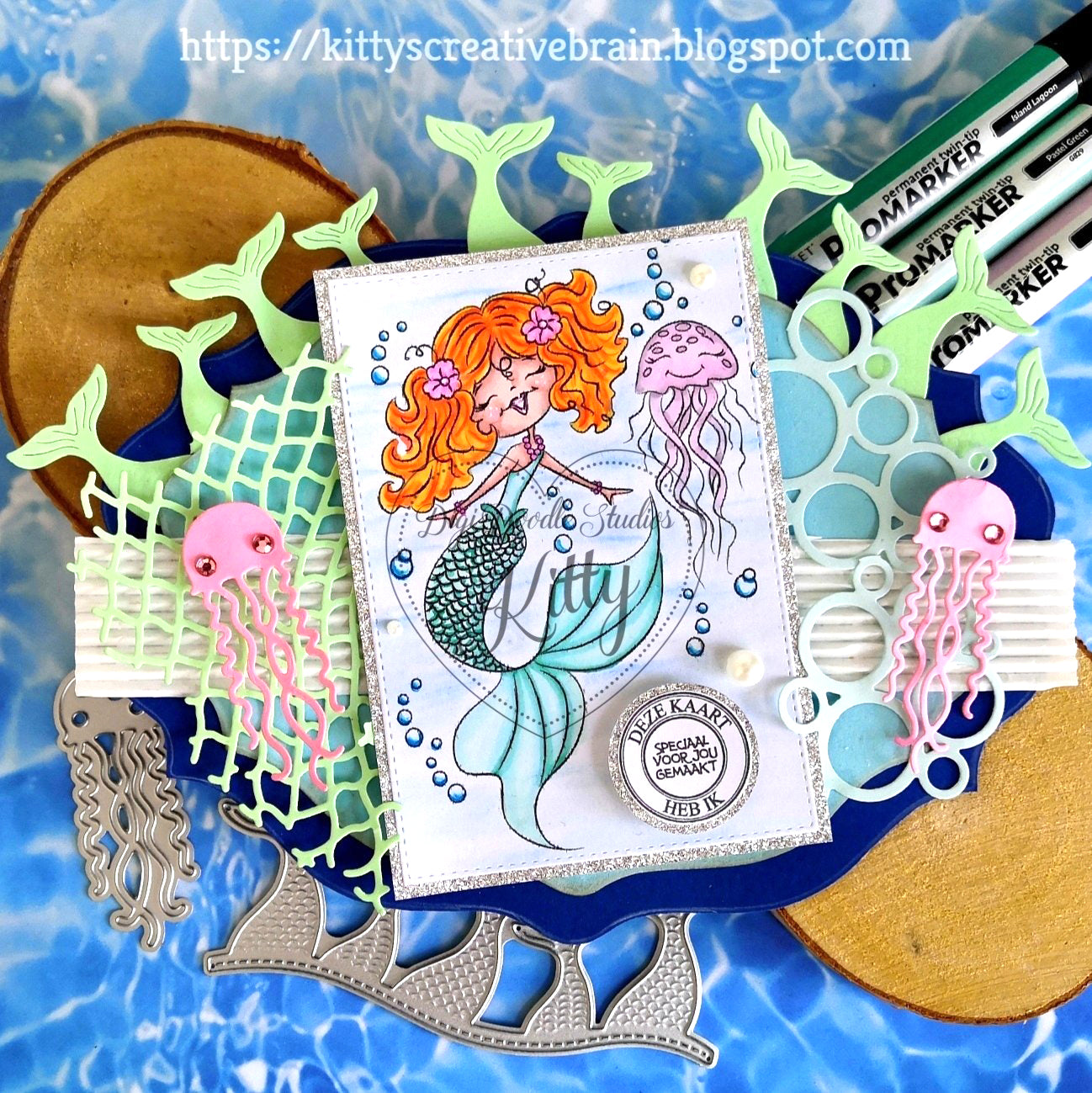 Mishell Mermaid Digi Stamp