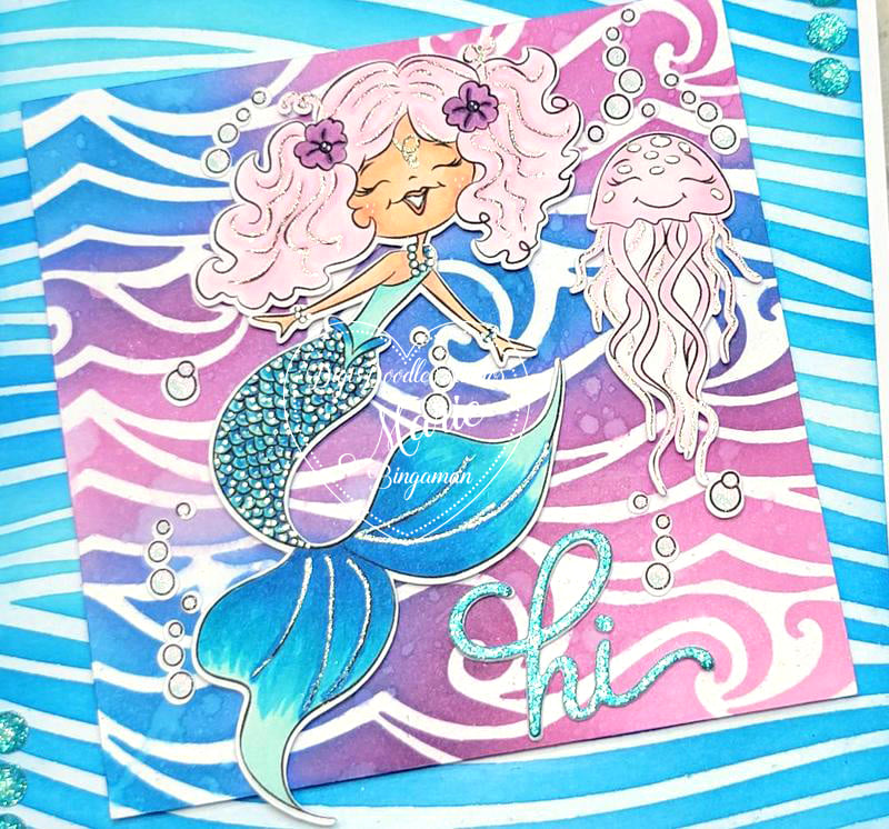 Mishell Mermaid Digi Stamp