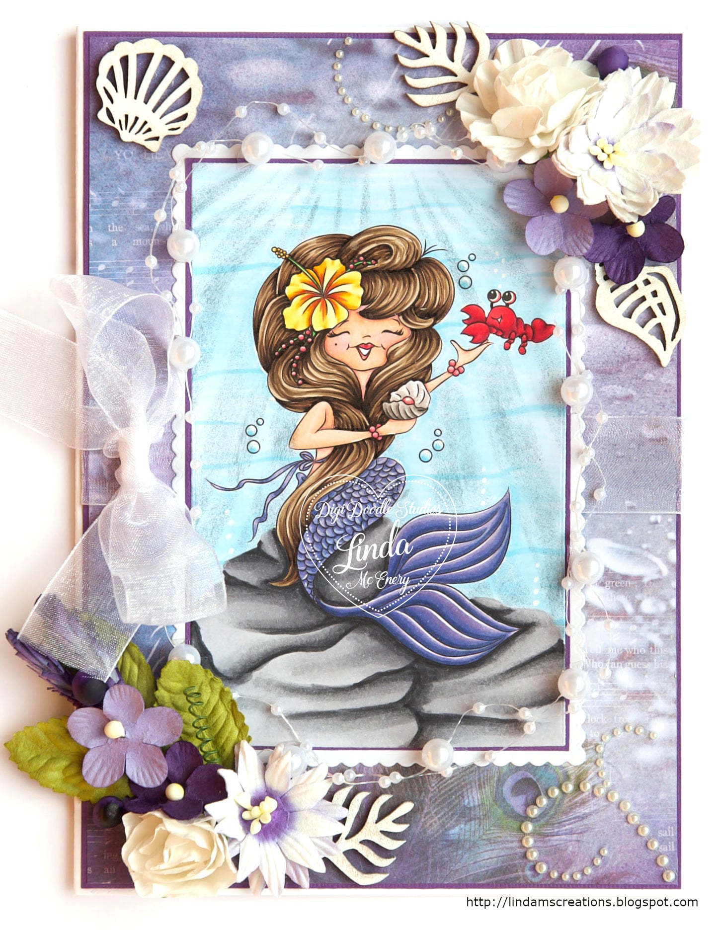 Nixie Mermaid Digi Stamp