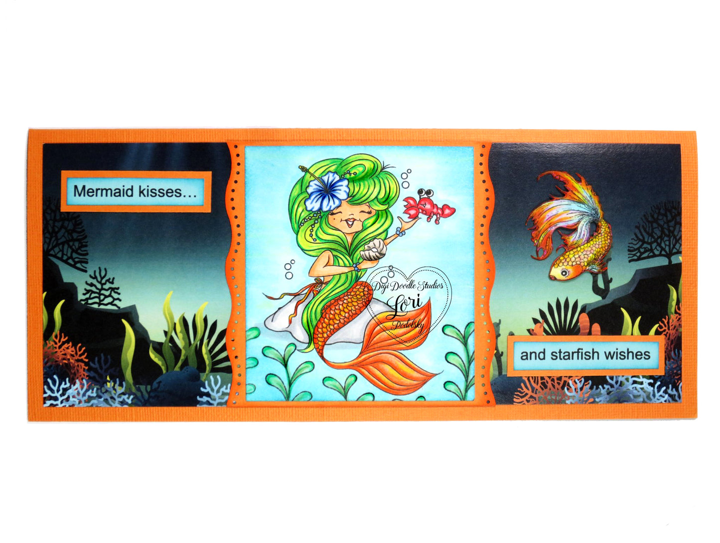 Nixie Mermaid Digi Stamp