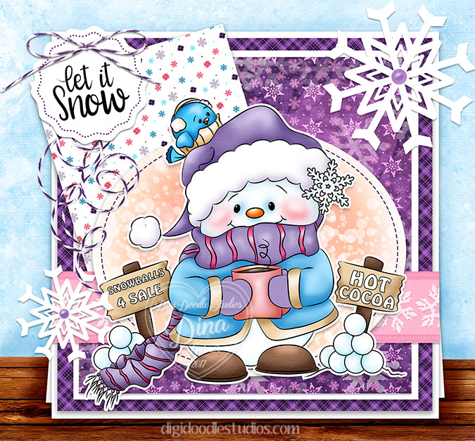 Cocoa's Snowballs For Sale Digi Stamp