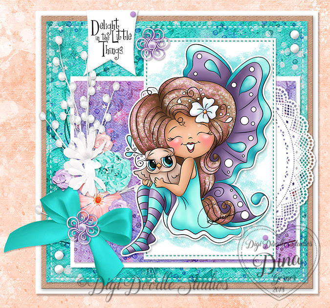 Sorrel Merry Thistle Fairy Digi Stamp