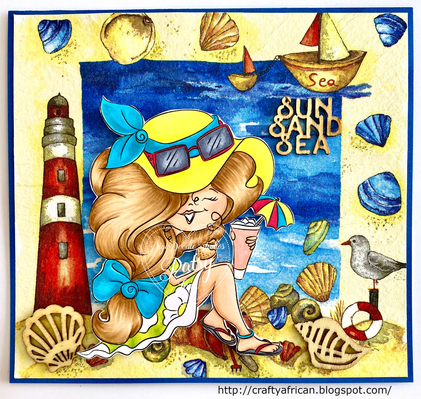 Vivienne Beach Girl Digi Stamp