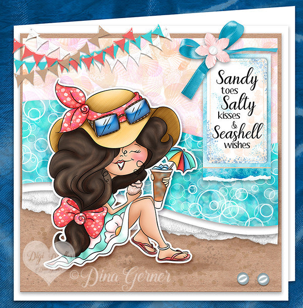 Vivienne Beach Girl Digi Stamp